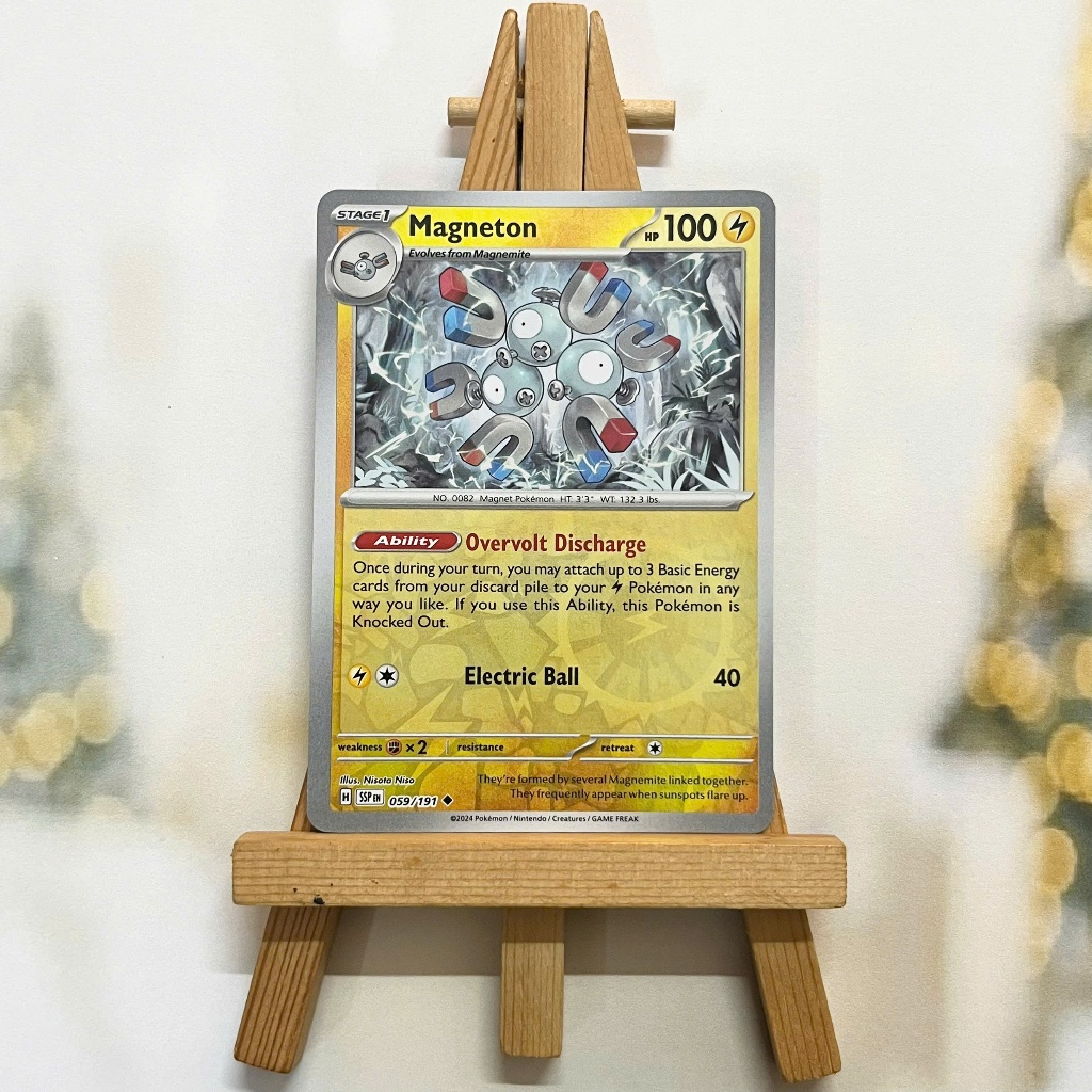 Thẻ hình Pokemon Magneton 059/191 - Lá bài lẻ Surging Sparks Uncommon Reverse Holo tiếng Anh chính hãng