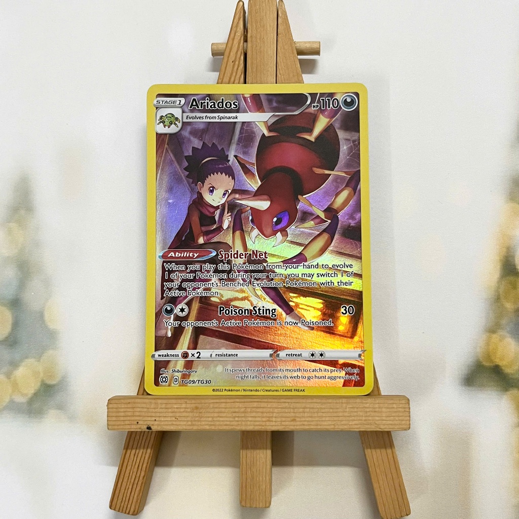 Thẻ hình Pokemon Ariados TG09/TG30 - Lá bài lẻ Holo Rare tiếng Anh chính hãng