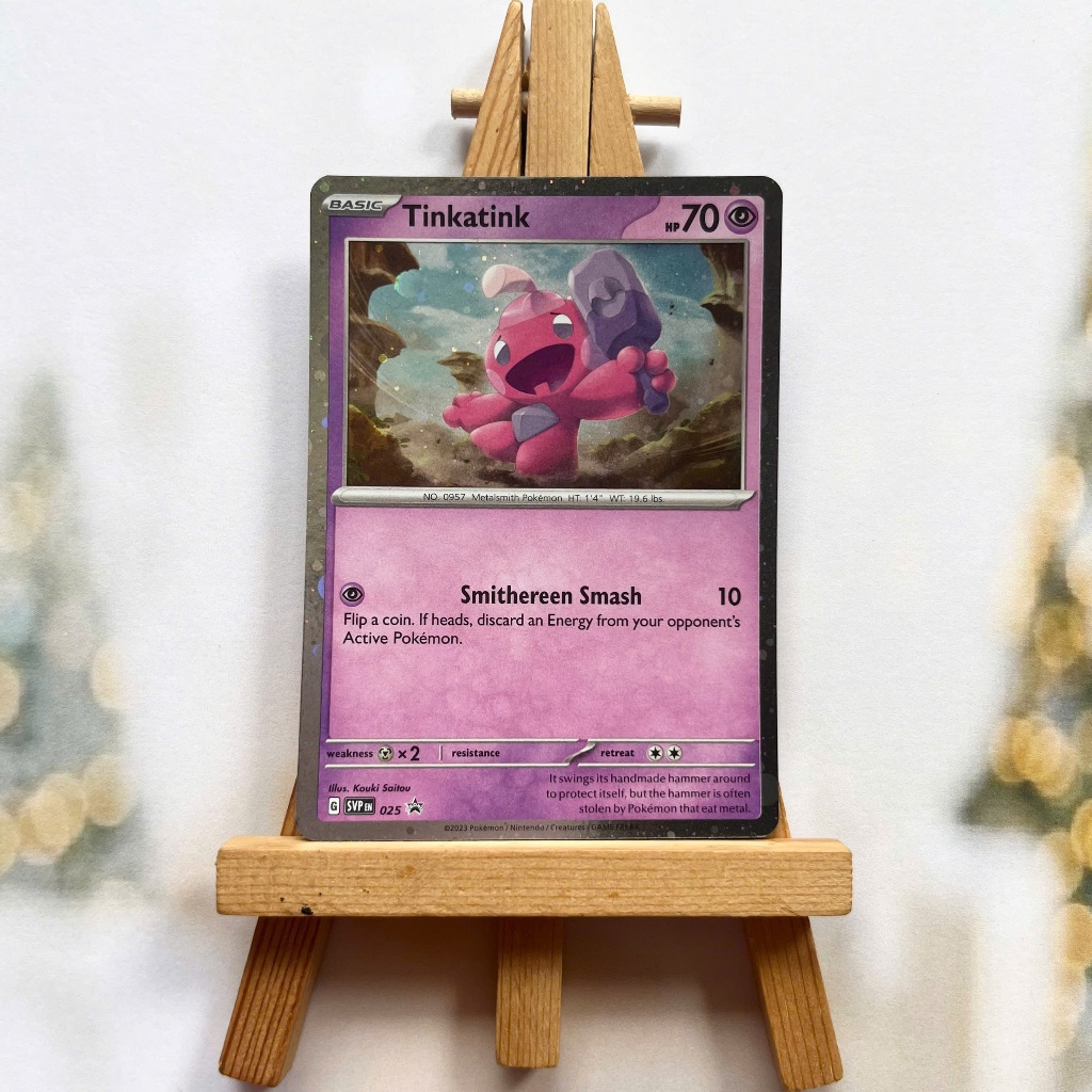Thẻ hình Pokemon Tinkatink SVP025 - Lá bài lẻ Scarlet & Violet Cosmos Holo Promo tiếng Anh chính hãng