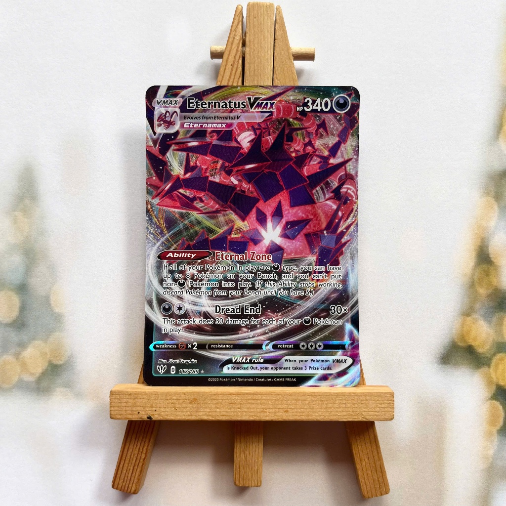 Thẻ hình Pokemon Eternatus VMAX 117/189 - Lá bài lẻ Darkness Ablaze Ultra Rare tiếng Anh chính hãng