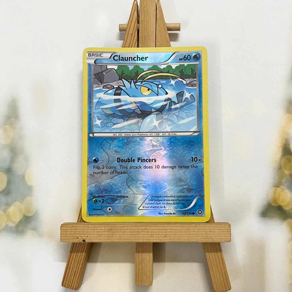 Thẻ hình Pokemon Clauncher 33/114 - Lá bài lẻ XY: Steam Siege Common Reverse Holo tiếng Anh chính hãng