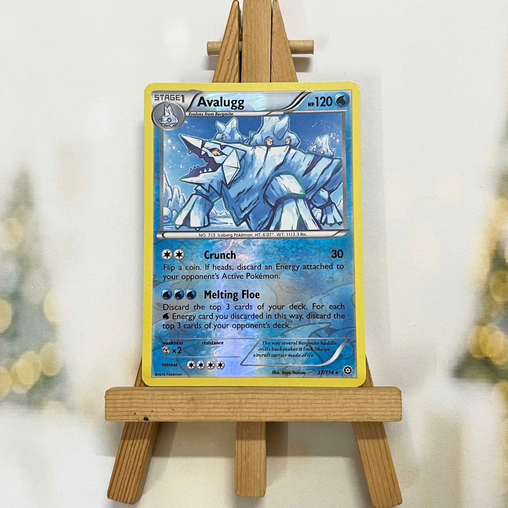 Thẻ hình Pokemon Avalugg 37/114 - Lá bài lẻ XY: Steam Siege Rare Reverse Holo tiếng Anh chính hãng