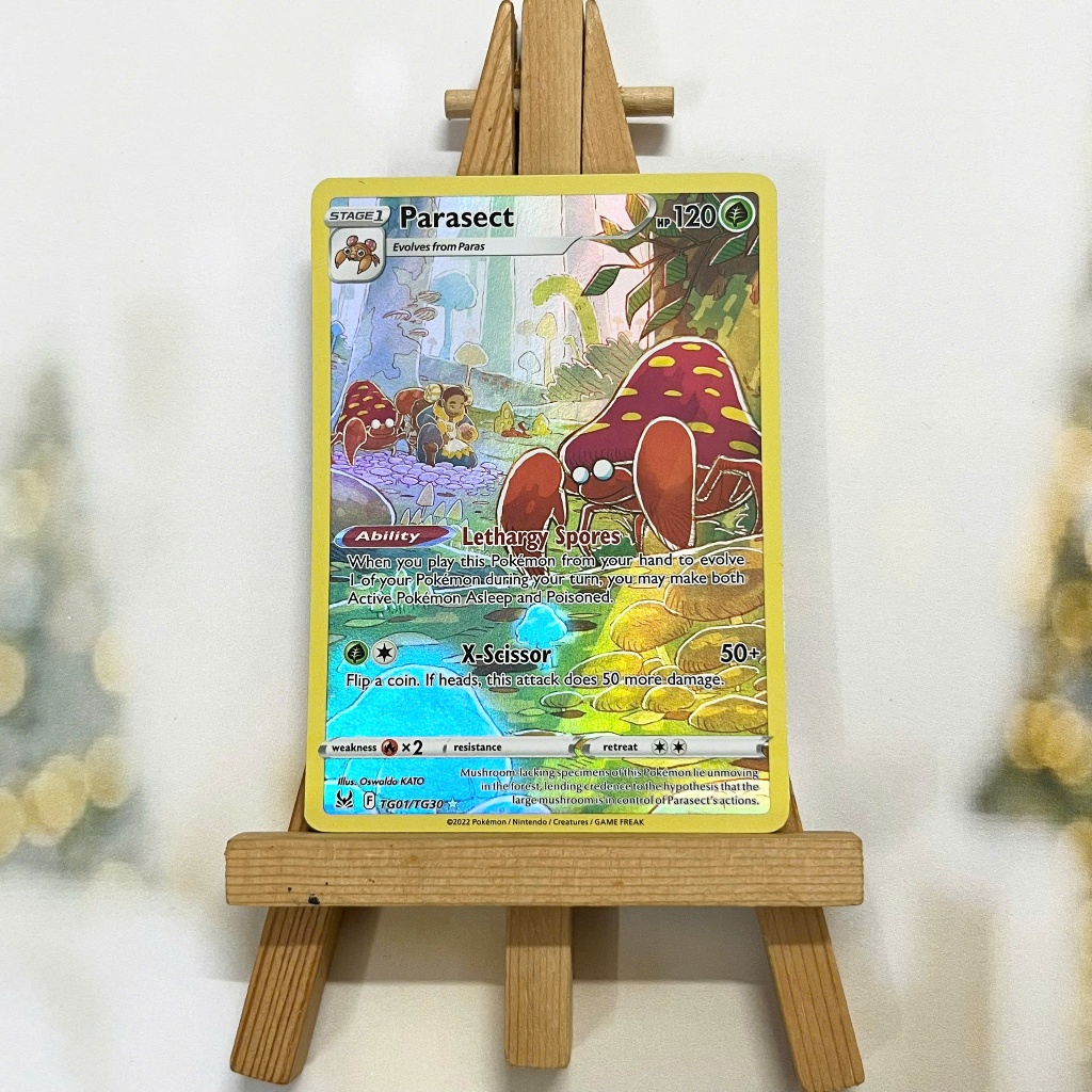 Thẻ hình Pokemon Parasect TG01/TG30 - Lá bài lẻ Holo Rare tiếng Anh chính hãng