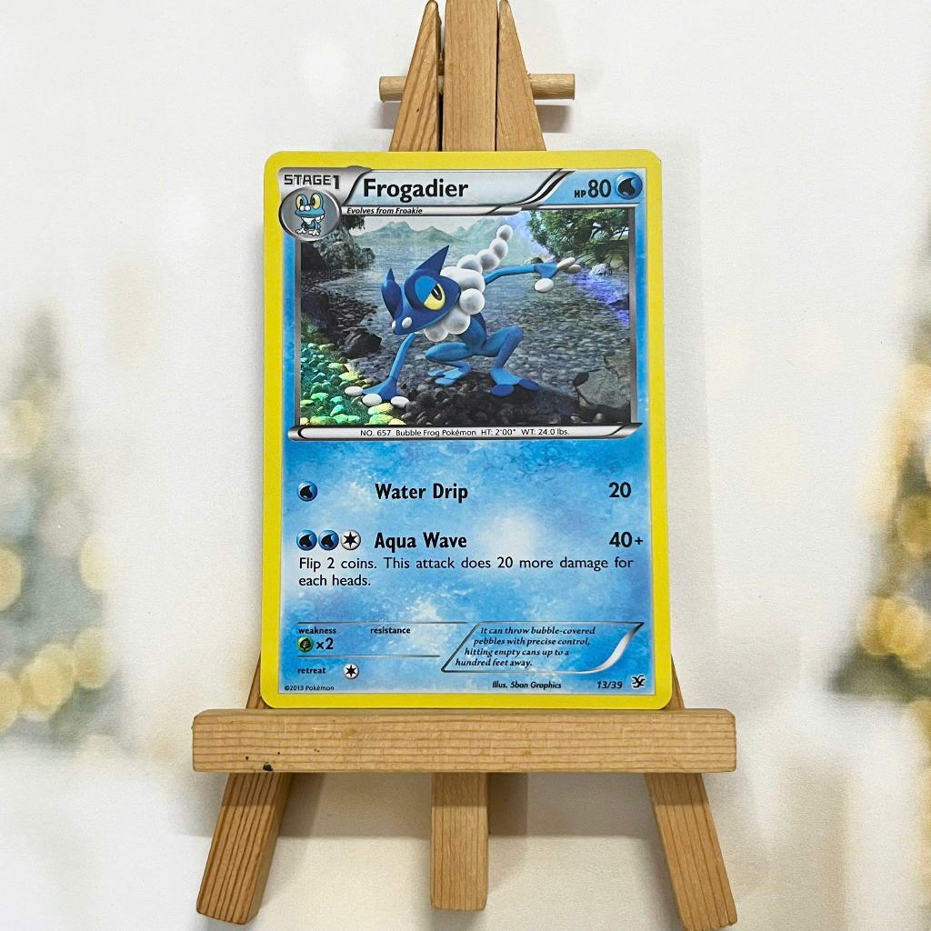Thẻ hình Pokemon Frogadier 13/39 - Lá bài lẻ XY Kalos Holo Rare tiếng Anh chính hãng
