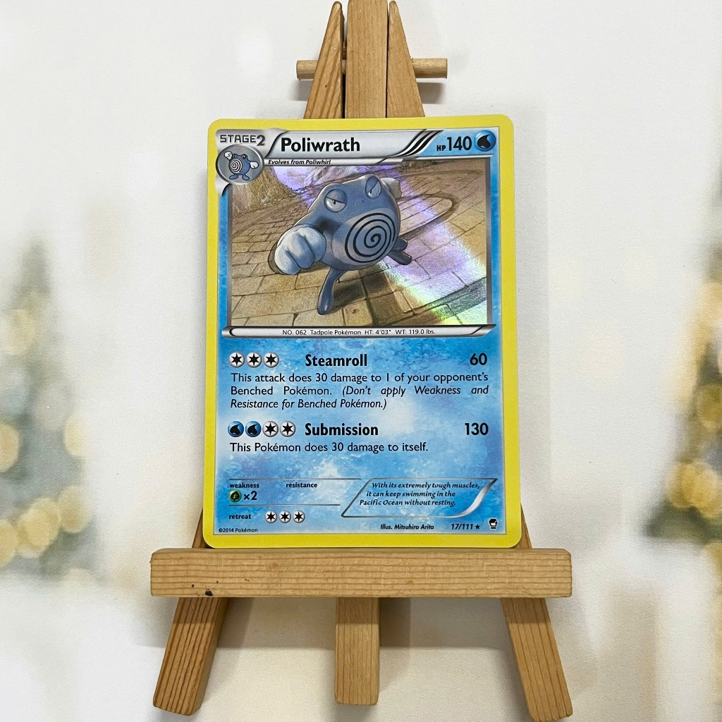 Thẻ hình Pokemon Poliwrath 17/111 - Lá bài lẻ XY: Furious Fists Holo Rare tiếng Anh chính hãng