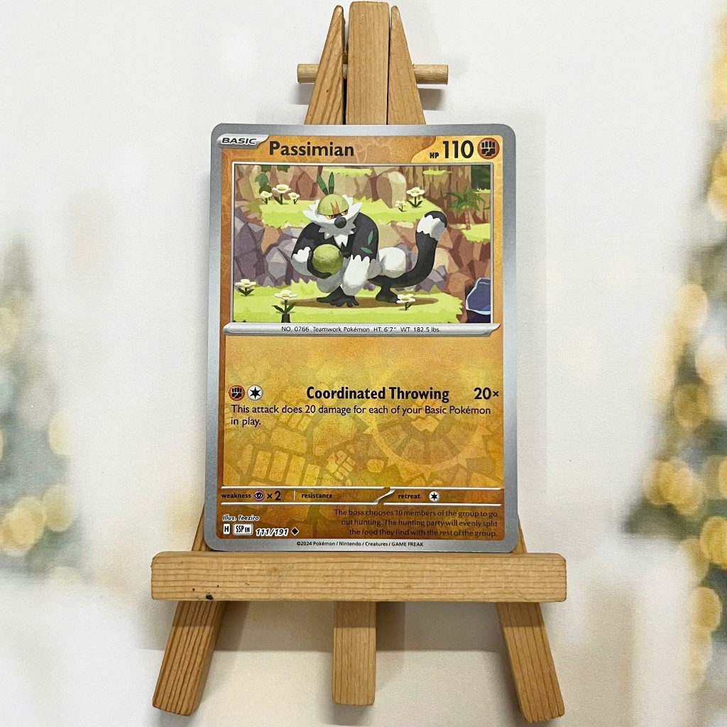 Thẻ hình Pokemon Passimian 111/191 - Lá bài lẻ Surging Sparks Uncommon Reverse Holo tiếng Anh chính hãng