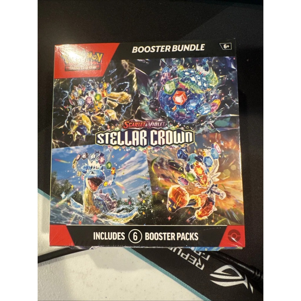 Hộp thẻ bài Stellar Crown Booster Bundle (seal) - Pokemon 06 gói Packs Box TCG chính hãng
