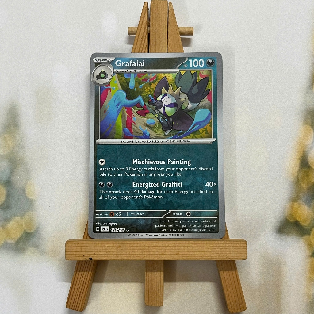 Thẻ hình Pokemon Grafaiai 121/191 - Lá bài lẻ Surging Sparks Uncommon Reverse Holo tiếng Anh chính hãng