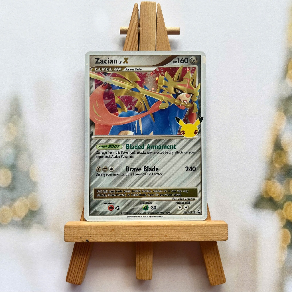 Thẻ hình Pokemon Zacian LV.X SWSH135 - Lá bài lẻ Sword & Shield Promo tiếng Anh chính hãng
