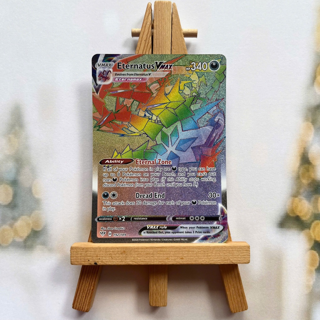 Thẻ hình Pokemon Eternatus VMAX 192/189 - Lá bài lẻ Darkness Ablaze Hyper Rare tiếng Anh chính hãng