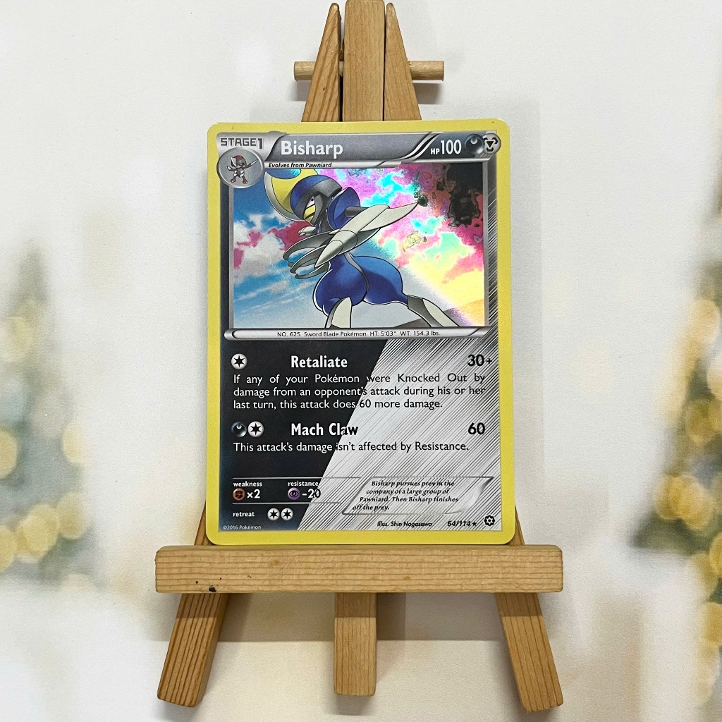 Thẻ hình Pokemon Bisharp 64/114 - Lá bài lẻ XY: Steam Siege Alternate Rare Reverse Holo Promo tiếng Anh chính hãng
