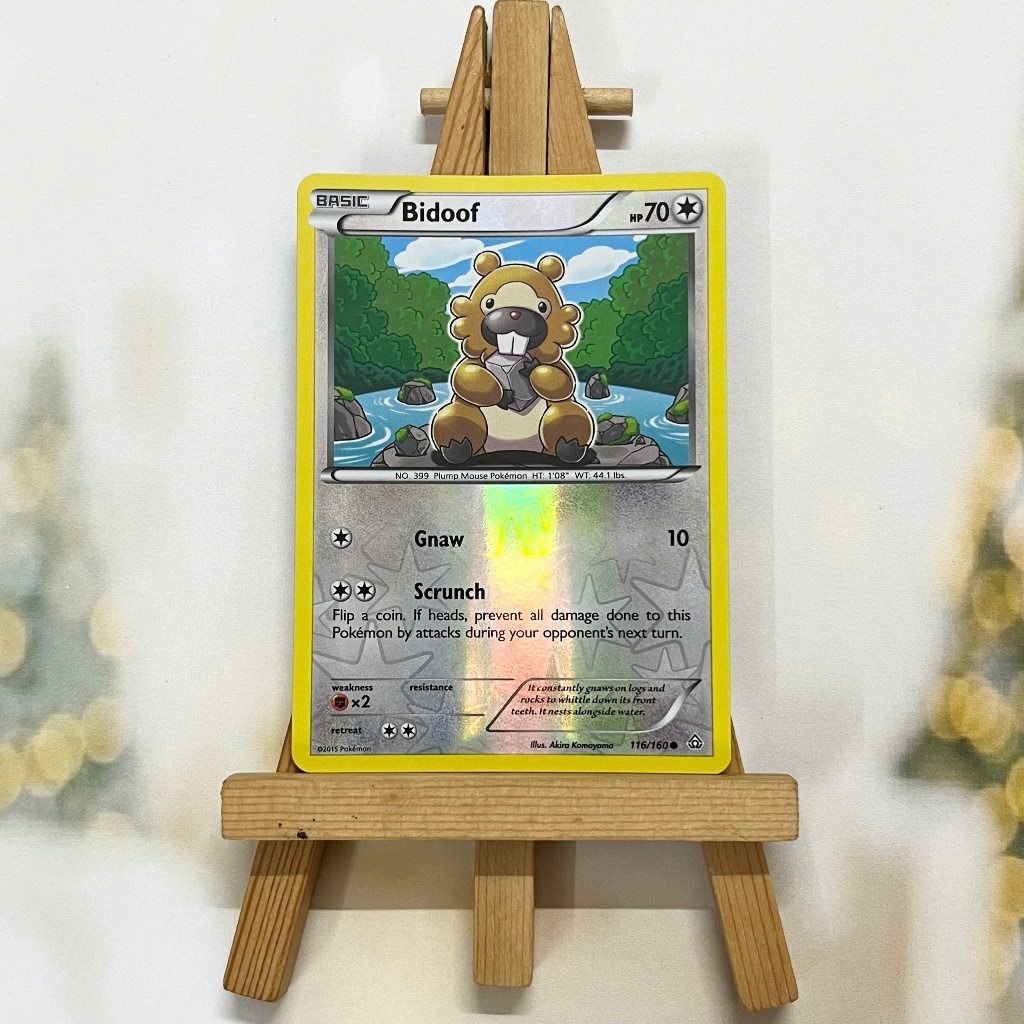 Thẻ hình Pokemon Bidoof 116/160 - Lá bài lẻ XY: Primal Clash Common Reverse Holo tiếng Anh chính hãng