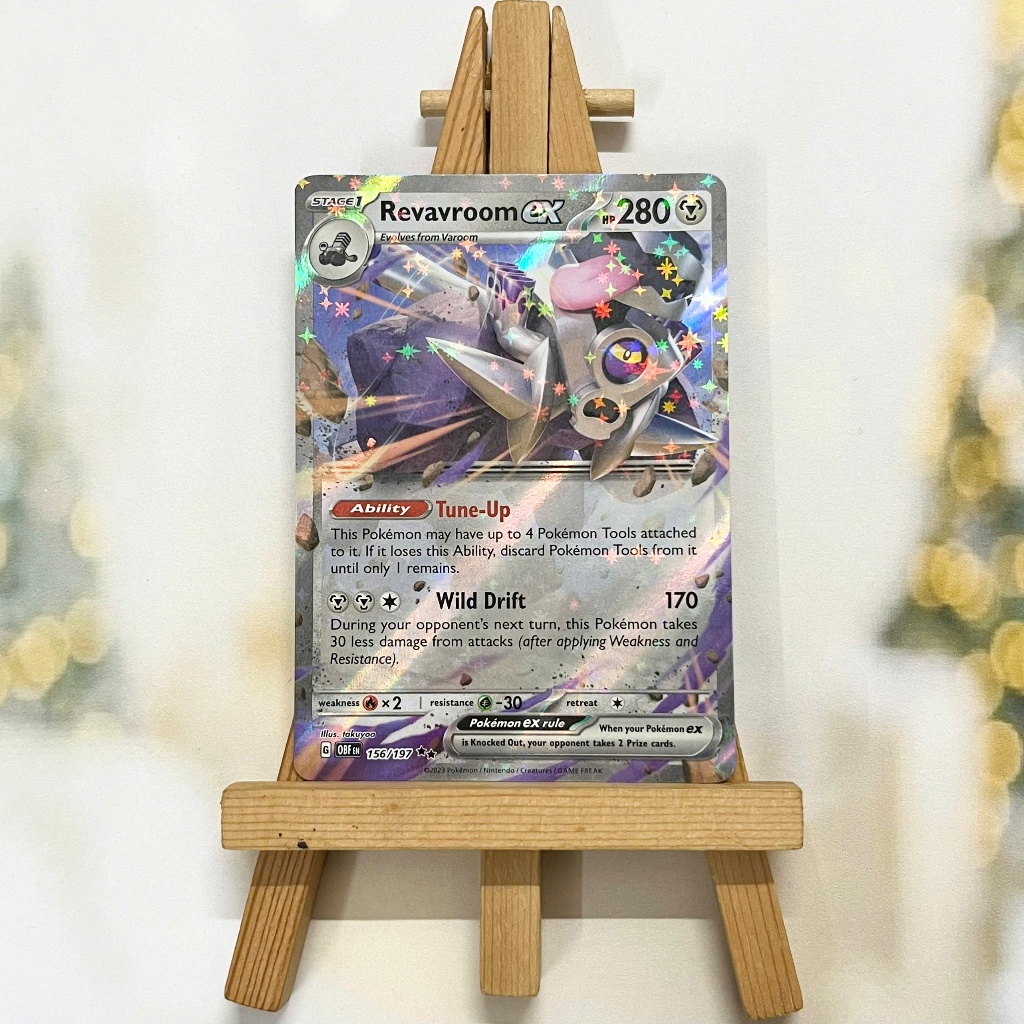 Thẻ hình Pokemon Revavroom ex 156/197 - Lá bài lẻ Obsidian Flames Ultra Rare tiếng Anh chính hãng