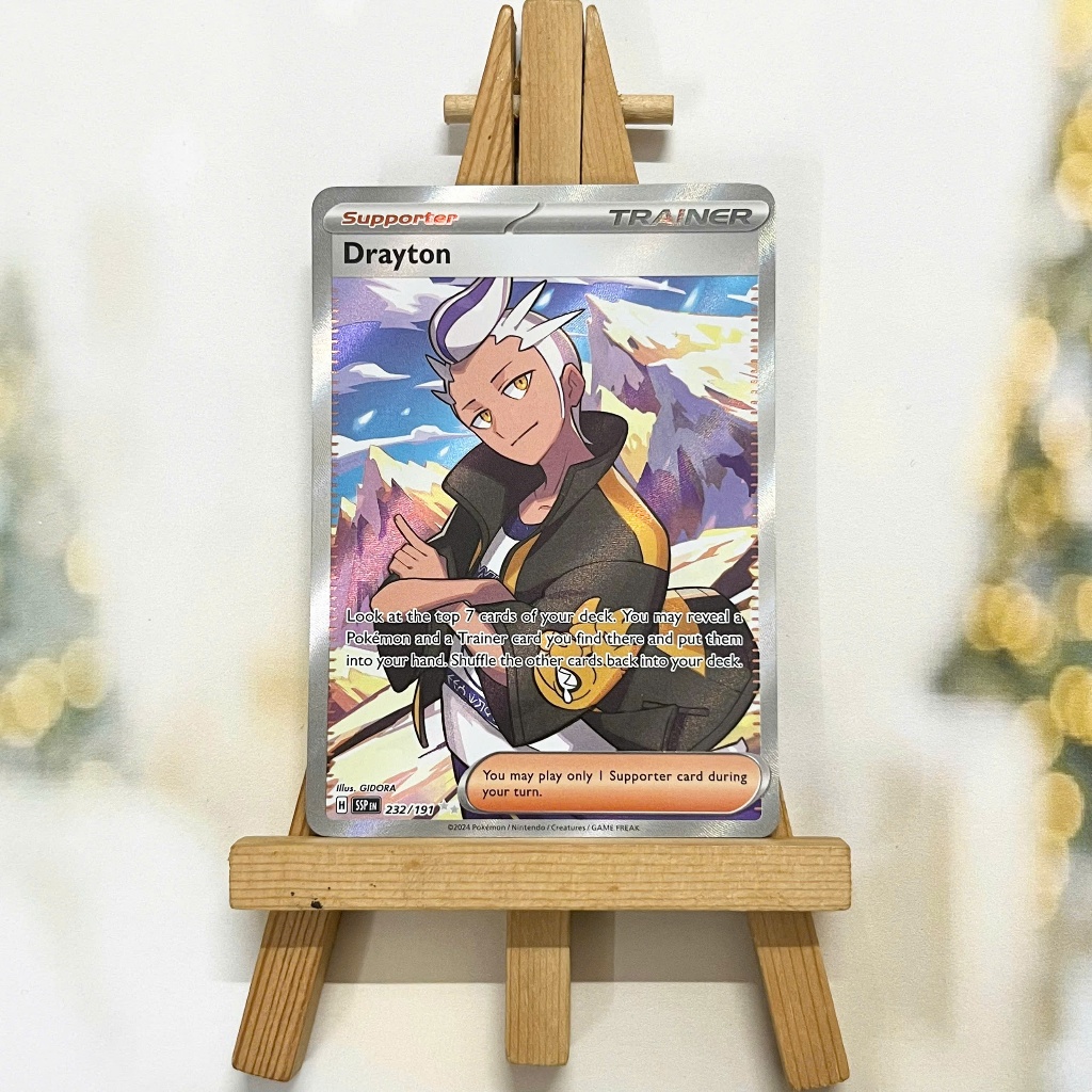 Thẻ hình Pokemon Drayton 232/191 - Lá bài lẻ Surging Sparks Full Art Secret Rare tiếng Anh chính hãng