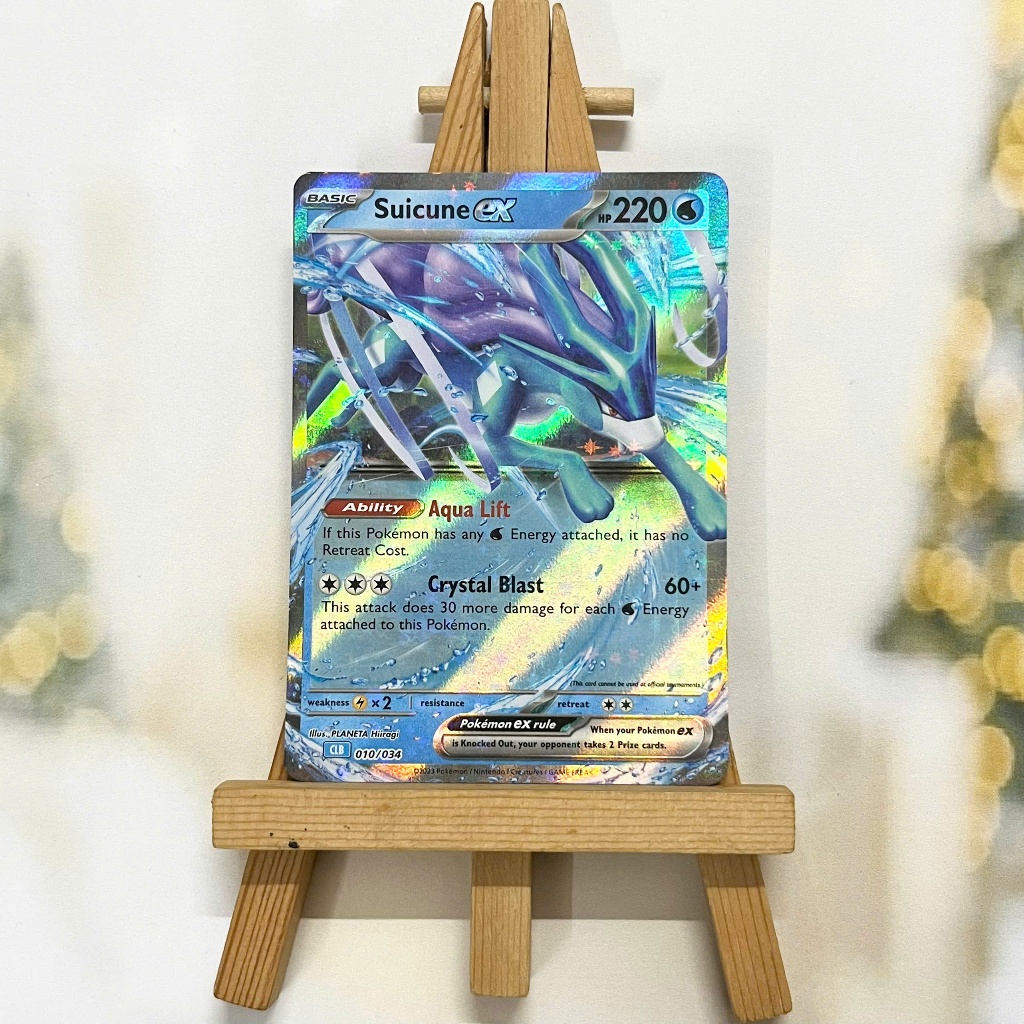 Thẻ hình Pokemon Suicune ex 010/034 - Lá bài lẻ Trading Card Game Classic tiếng Anh chính hãng