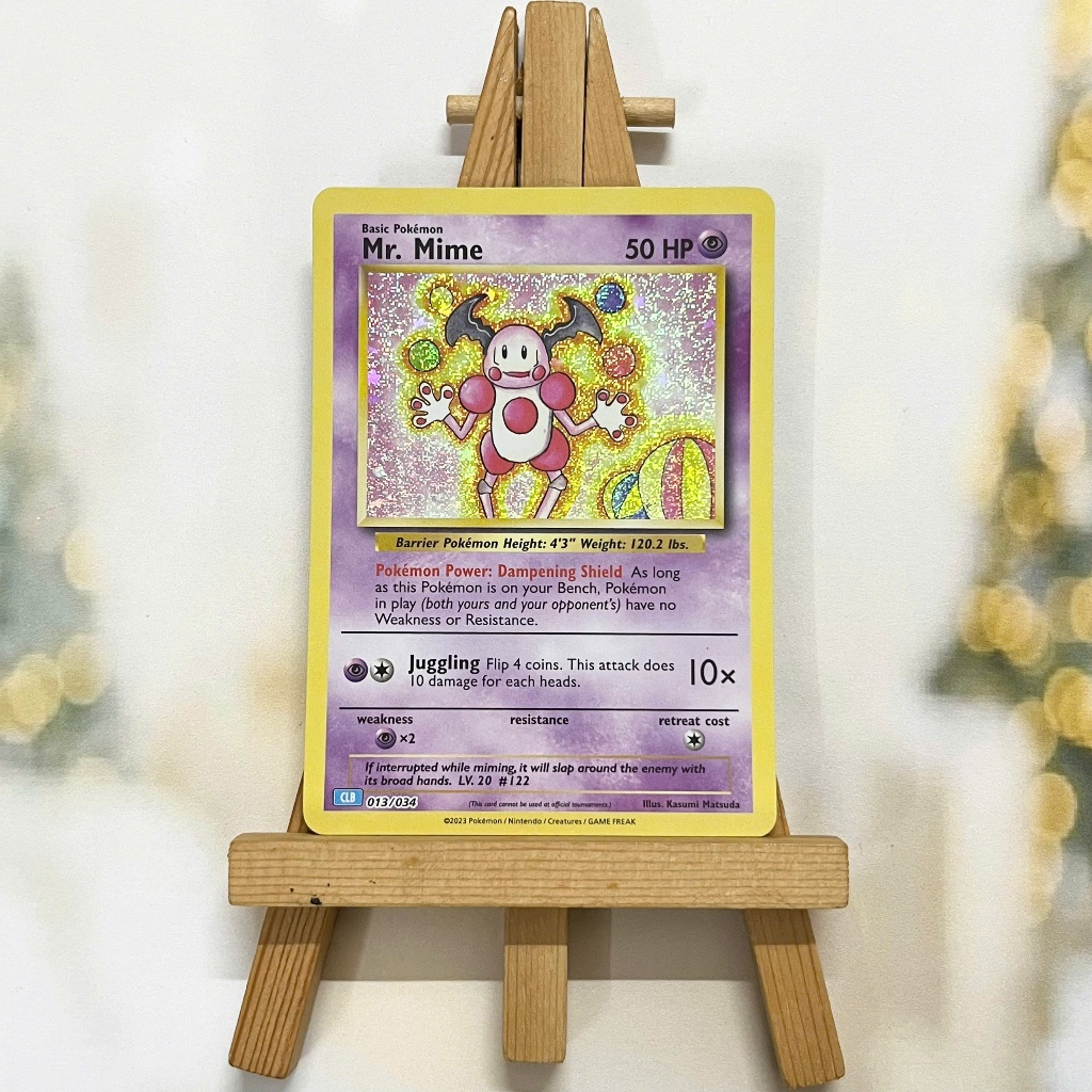 Thẻ hình Pokemon Mr. Mime 013/034 - Lá bài lẻ CLB Classic Collection Box tiếng Anh chính hãng