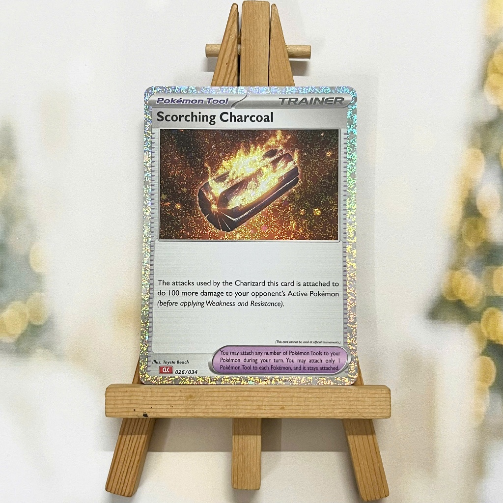 Thẻ hình Pokemon Scorching Charcoal 026/034 - Lá bài lẻ Trading Card Game Classic tiếng Anh chính hãng