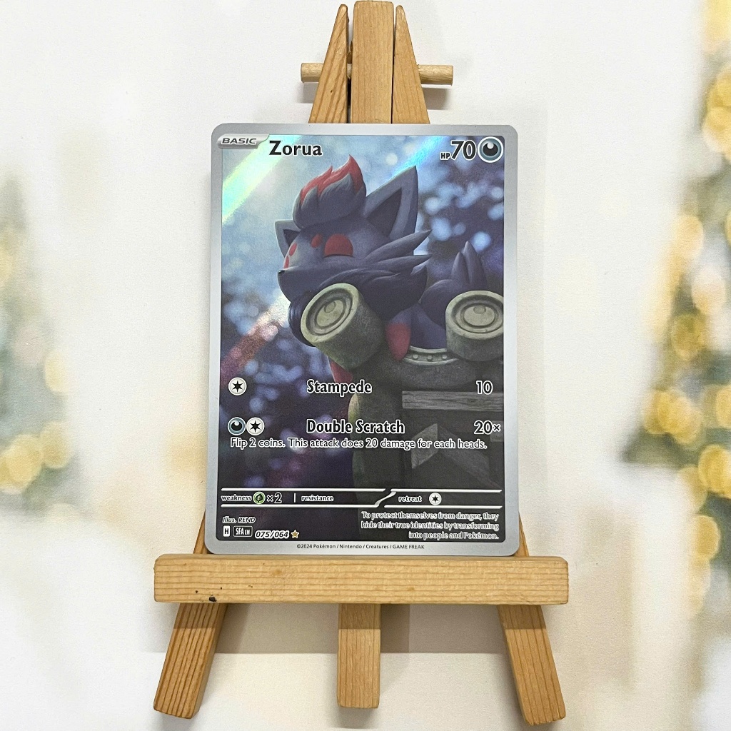 Thẻ hình Pokemon Zorua 075/064 - Lá bài lẻ Shrouded Fable Illustration Rare tiếng Anh chính hãng