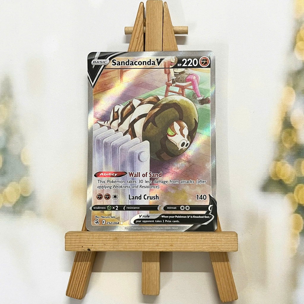 Thẻ hình Pokemon Sandaconda V 252/264 - Lá bài lẻ Fusion Strike Alternate Art Ultra Rare tiếng Anh chính hãng
