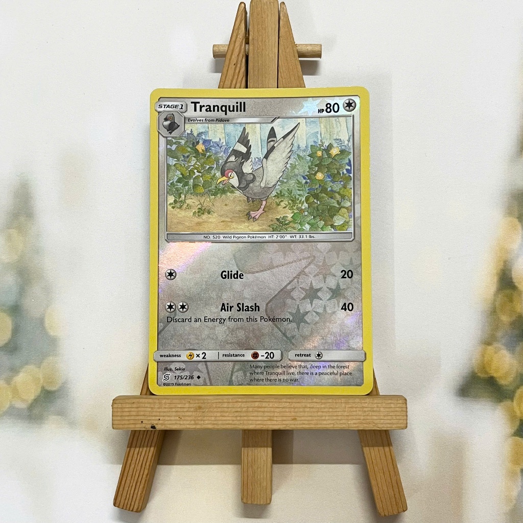 Thẻ hình Pokemon Tranquill 175/236 - Lá bài lẻ Sun & Moon: Unified Minds Reverse Reverse Holo tiếng Anh chính hãng