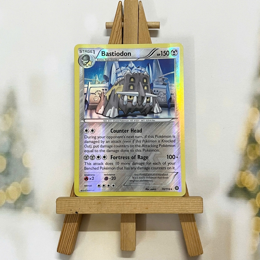 Thẻ hình Pokemon Bastiodon 70/114 - Lá bài lẻ XY: Steam Siege Rare Reverse Holo tiếng Anh chính hãng