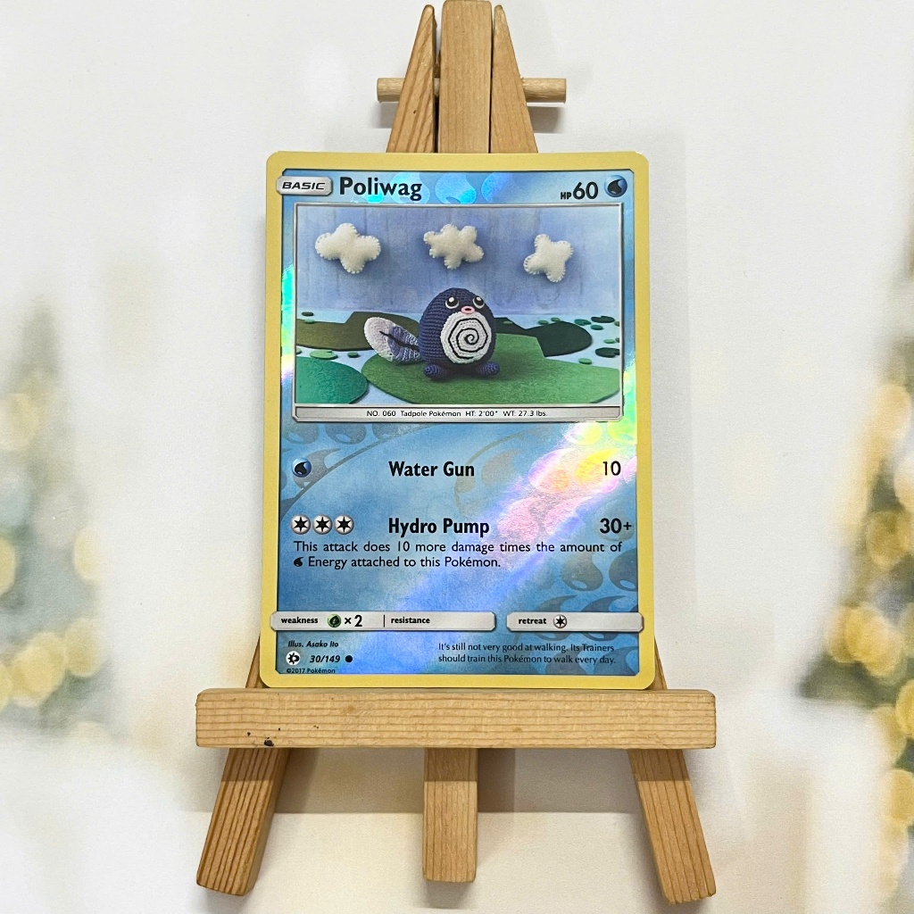 Thẻ hình Pokemon Poliwag 30/149 - Lá bài lẻ Sun & Moon (Base Set) Common Reverse Holo tiếng Anh chính hãng