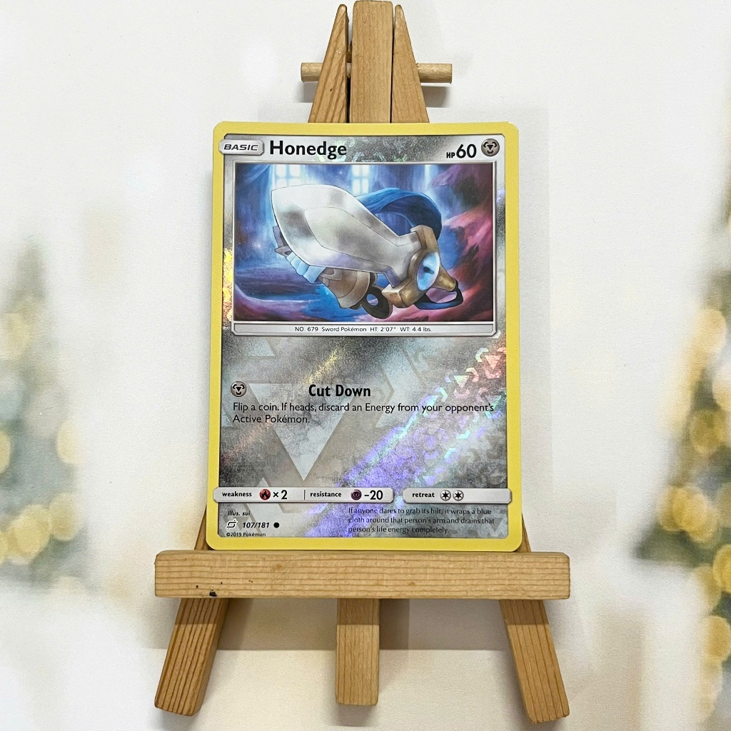Thẻ hình Pokemon Honedge 107/181 - Lá bài lẻ Sun & Moon: Team Up Common Reverse Holo tiếng Anh chính hãng