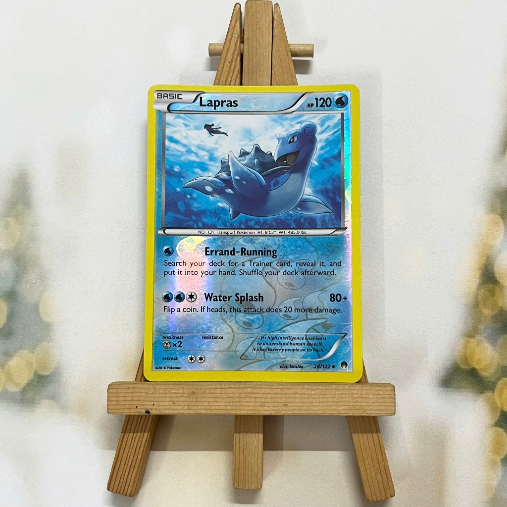 Thẻ hình Pokemon Lapras 28/122 - Lá bài lẻ XY: Breakpoint Uncommon Reverse Holo tiếng Anh chính hãng