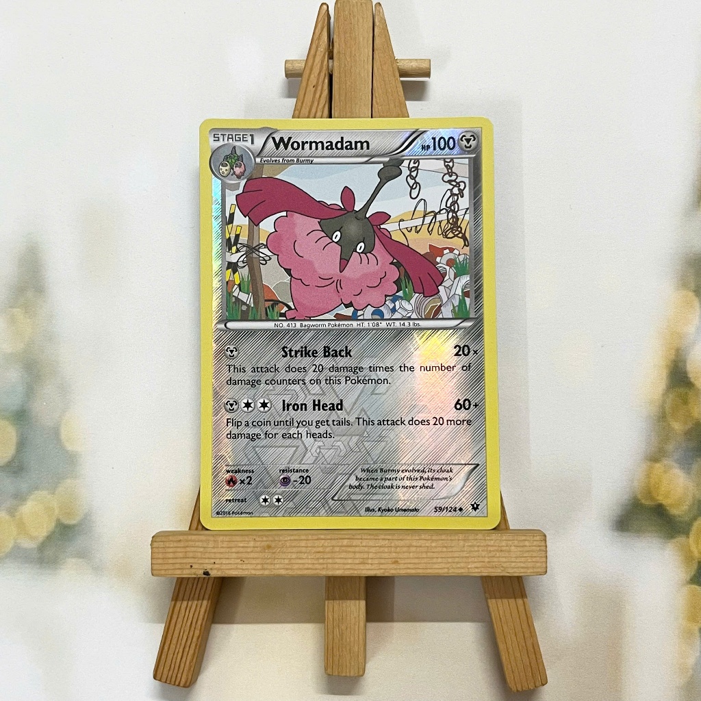 Thẻ hình Pokemon Wormadam 59/124 - Lá bài lẻ XY: Fates Collide Uncommon Reverse Holo tiếng Anh chính hãng