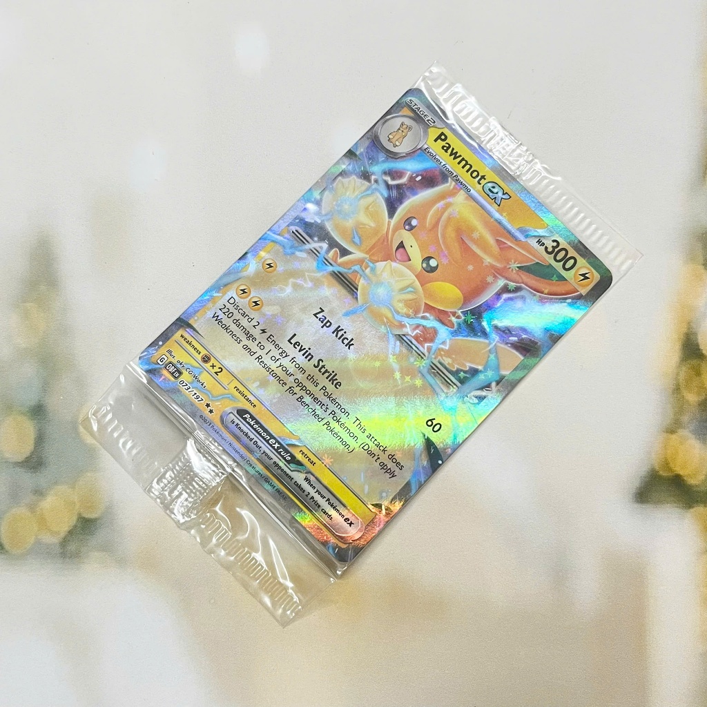 Thẻ hình Pokemon Pawmot ex 073/197 (Seal) - Lá bài lẻ Ultra Rare tiếng Anh chính hãng