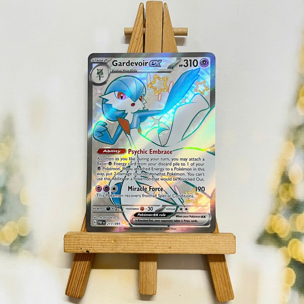 Thẻ hình Pokemon Gardevoir ex 217/091 - Lá bài lẻ Paldean Fates Shiny Ultra Rare tiếng Anh chính hãng