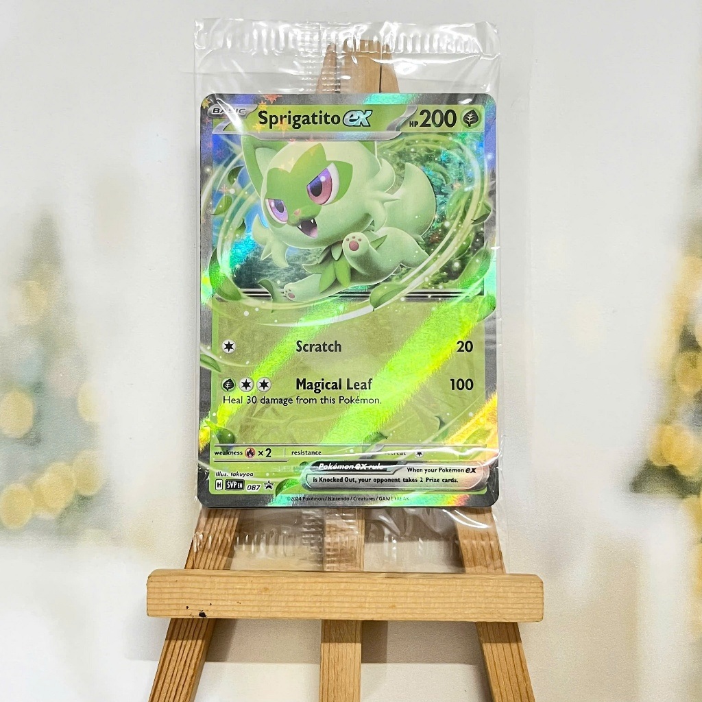 Thẻ hình Pokemon Sprigatito ex SVP087 (Seal) - Lá bài lẻ Scarlet & Violet Holo Promo tiếng Anh chính hãng