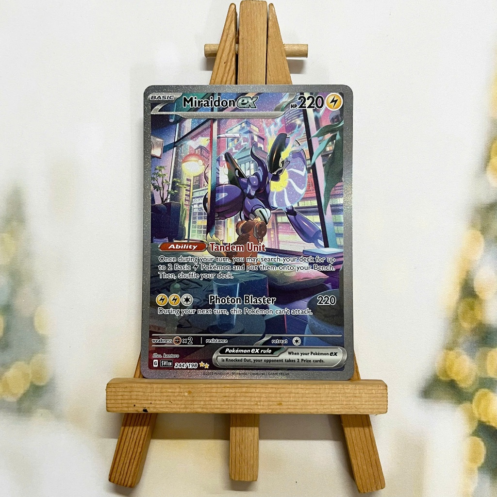 Thẻ hình Pokemon Miraidon ex 244/198 - Lá bài lẻ Scarlet & Violet Base Set Special Illustration Rare tiếng Anh chính hãng