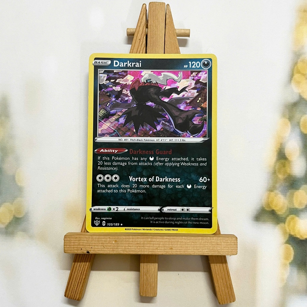 Thẻ hình Pokemon Darkrai 105/189 - Lá bài lẻ Alternate Holo Promo tiếng Anh chính hãng