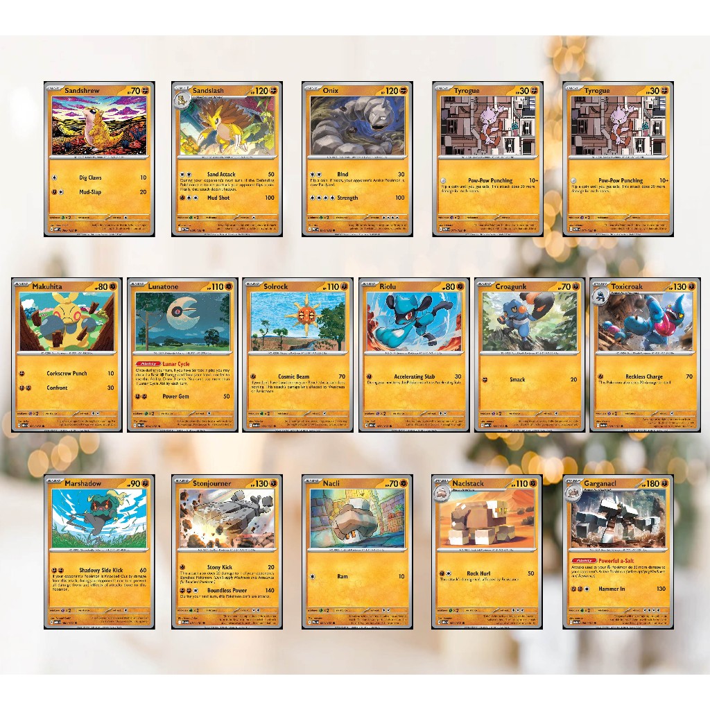 [Reverse 132- Fighting] Thẻ hình Pokemon Hệ giác đấu từ Mega Evolution Base Set Reverse Holo tiếng Anh