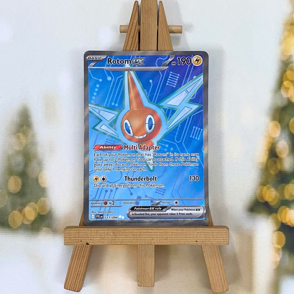 Thẻ hình Pokemon Rotom ex 111/094 - Lá bài lẻ Phantasmal Flames Full Art Ultra Rare tiếng Anh