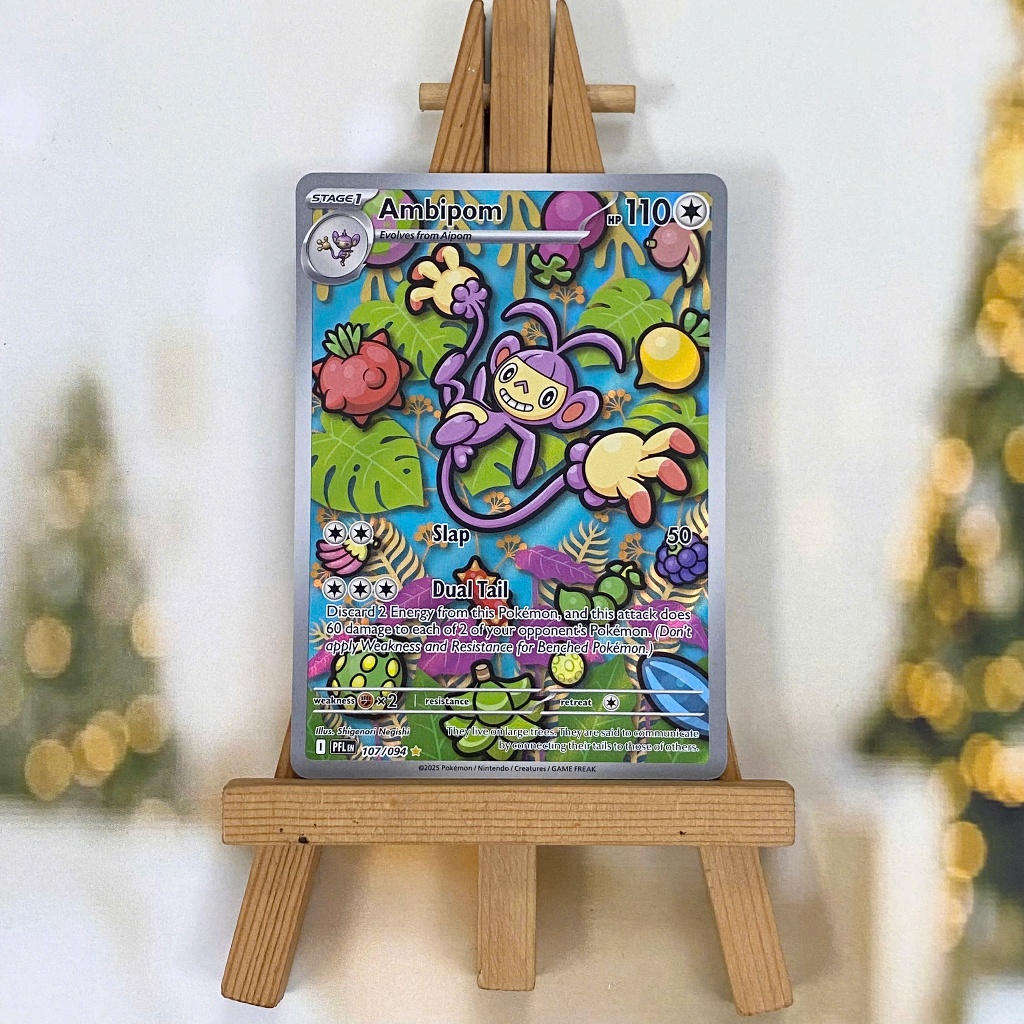 Thẻ hình Pokemon Ambipom 107/094 - Lá bài lẻ Phantasmal Flames Illustration Rare tiếng Anh