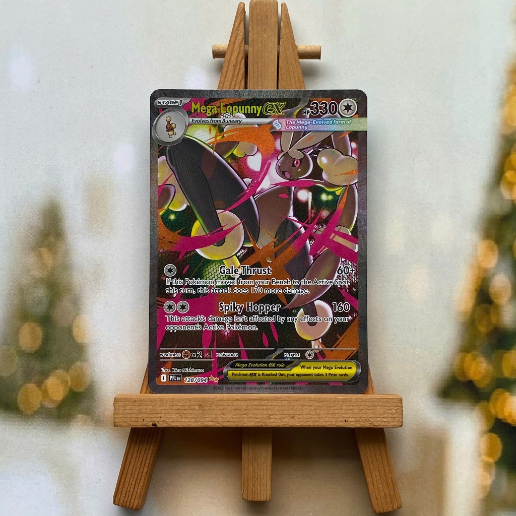 Thẻ hình Pokemon Mega Lopunny ex 128/094 - Lá bài lẻ Phantasmal Flames Special Illustration Rare tiếng Anh