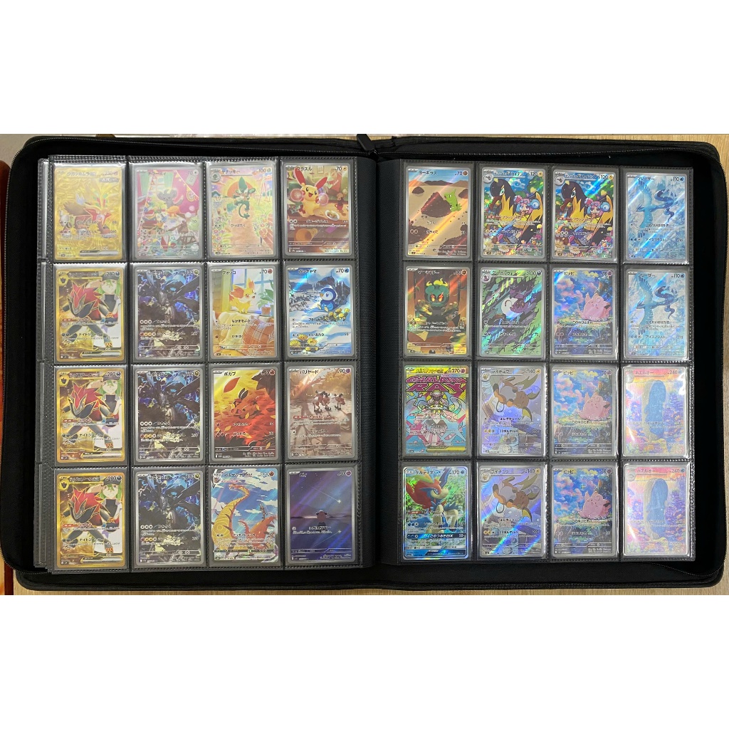 [Album 1024 thẻ] Sổ sưu tầm thẻ bài 4x4 - Binder đựng card Pokemon YugiOh Onepiece da PU, móc khóa kéo, chất lượng cao