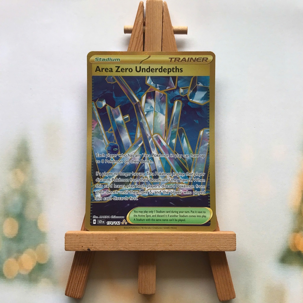 Thẻ hình Pokemon Area Zero Underdepths 174/142 - Lá bài lẻ Stellar Crown Gold Hype Rare tiếng Anh chính hãng