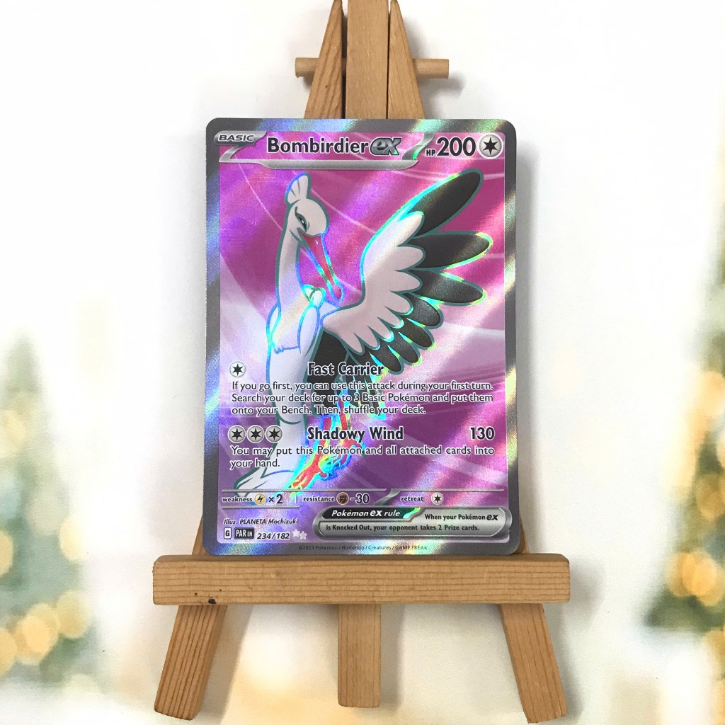 Thẻ hình Pokemon Bombirdier ex 234/182 - Lá bài lẻ Paradox Rift Full Art Ultra Rare tiếng Anh chính hãng