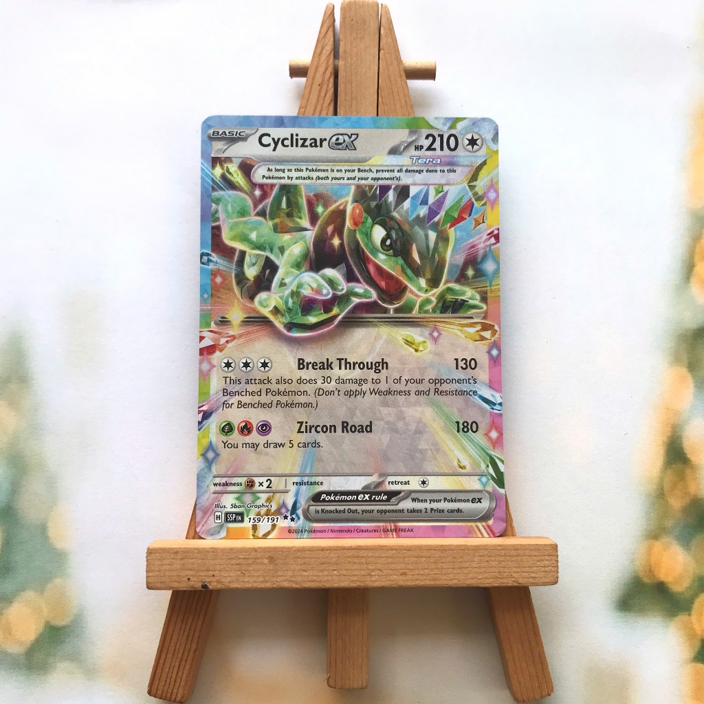 Thẻ hình Pokemon Cyclizar ex 159/191 - Lá bài lẻ Surging Sparks Ultra Rare tiếng Anh chính hãng