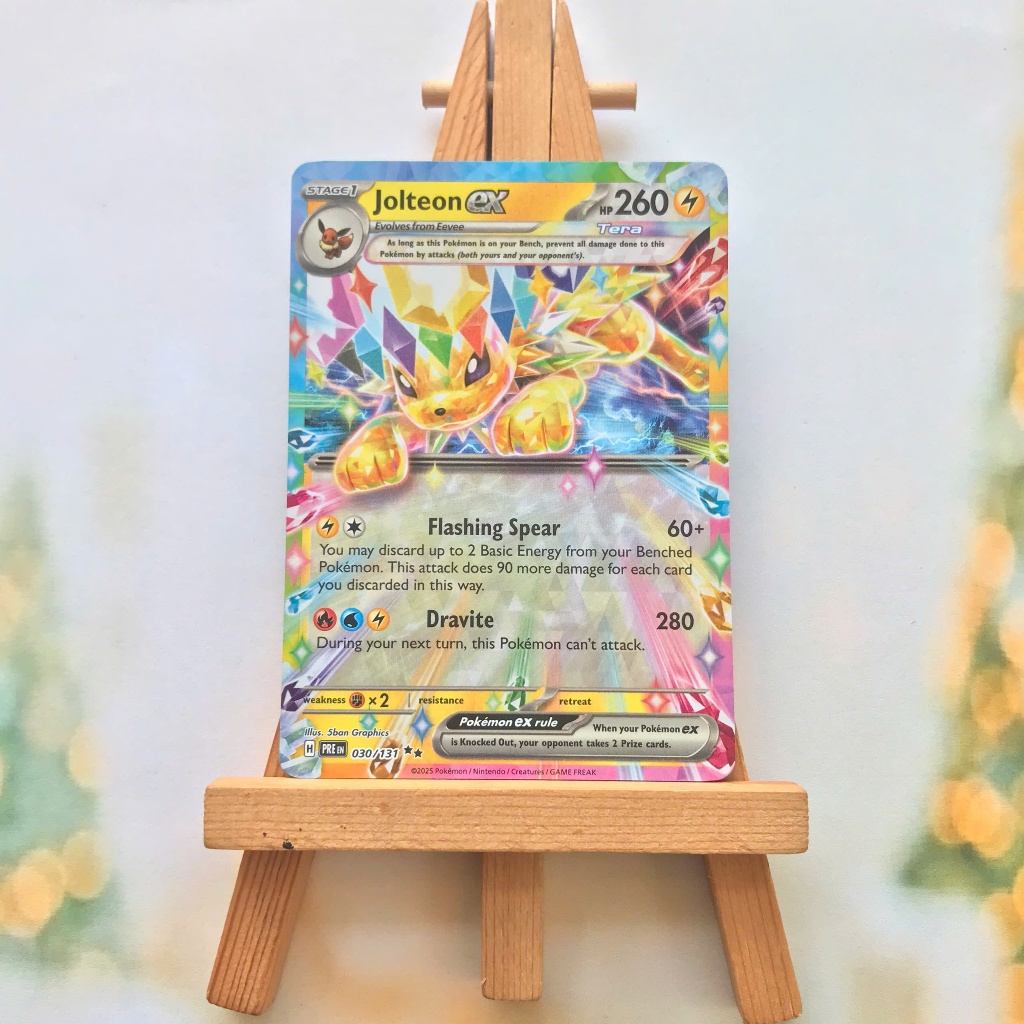 Thẻ hình Pokemon Jolteon ex 030/131 - Lá bài lẻ Prismatic Evolutions Ultra Rare tiếng Anh chính hãng