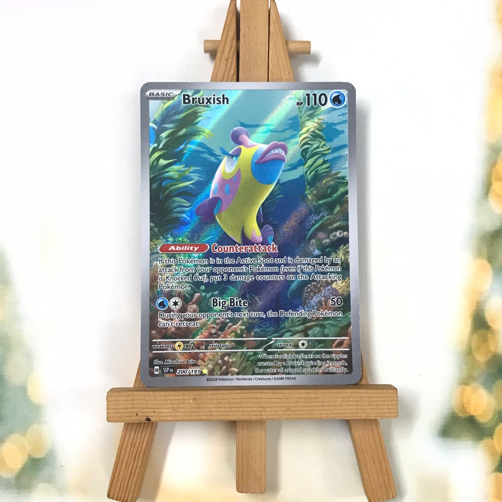 Thẻ hình Pokemon Bruxish 200/191 - Lá bài lẻ Surging Sparks Illustration Rare tiếng Anh chính hãng