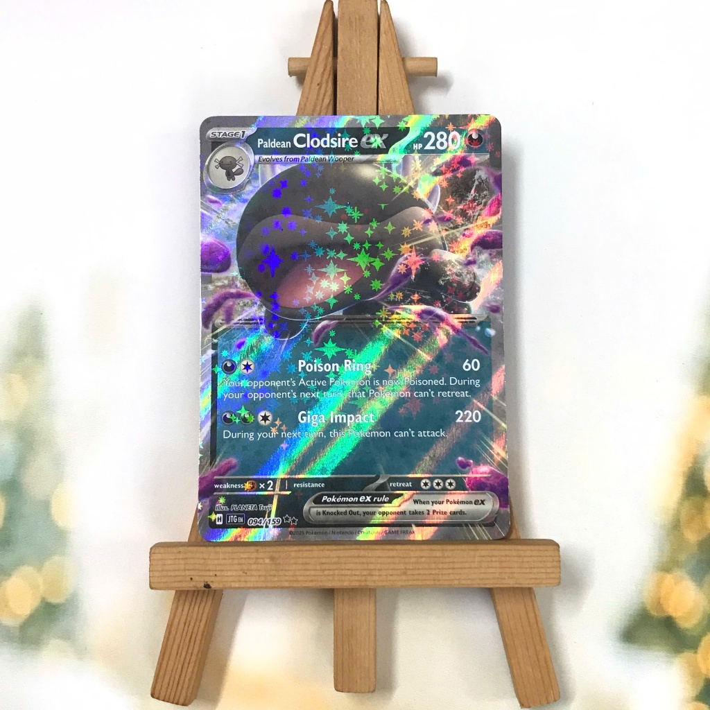 Thẻ hình Pokemon Paldean Clodsire ex 094/159 - Lá bài lẻ Journey Together Ultra Rare tiếng Anh chính hãng
