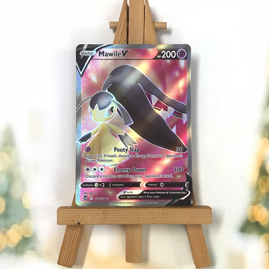 Thẻ hình Pokemon Mawile V 178/195 - Lá bài lẻ Silver Tempest Full Art Ultra Rare tiếng Anh chính hãng