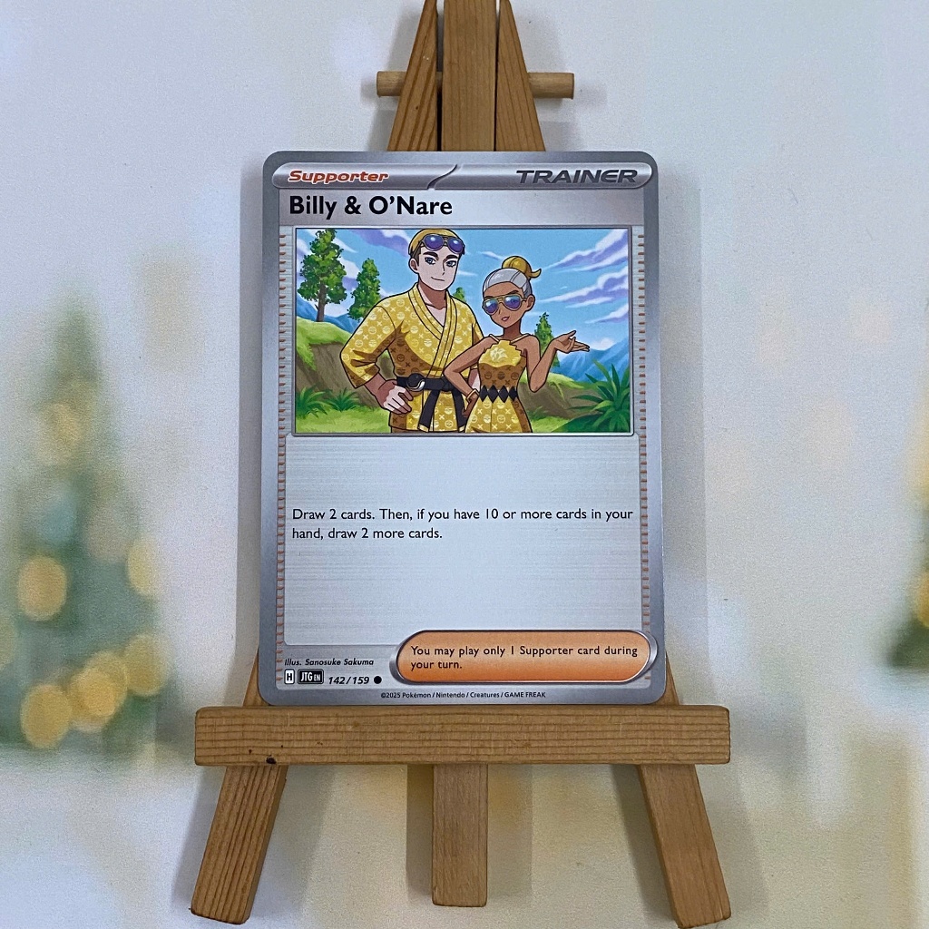 Thẻ hình Pokemon Billy & O'Nare 142/159 - Lá bài lẻ Journey Together Common Reverse Holo tiếng Anh chính hãng