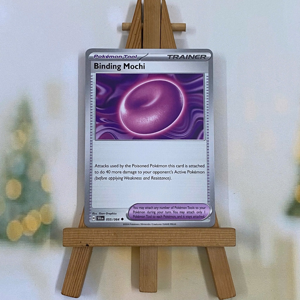 Thẻ hình Pokemon Binding Mochi 055/064 - Lá bài lẻ Shrouded Fable Uncommon Reverse Holo tiếng Anh chính hãng
