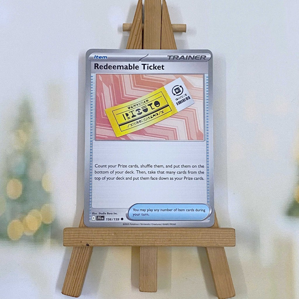 Thẻ hình Pokemon Redeemable Ticket 156/159 - Lá bài lẻ Journey Together Uncommon Reverse Holo tiếng Anh chính hãng
