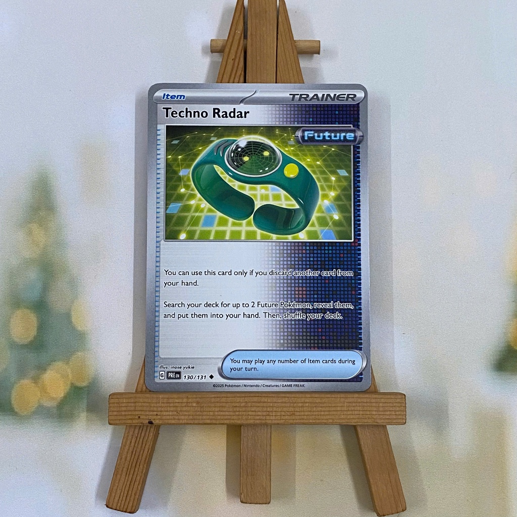 Thẻ hình Pokemon Techno Radar 130/131 - Lá bài lẻ Prismatic Evolutions Uncommon Reverse Holo tiếng Anh chính hãng